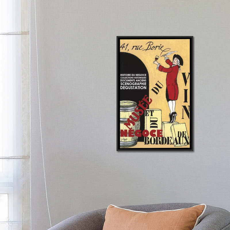 « ouverture day », affiche rétro sur toile, H 26 po x l 18 po x P 1,5 po, Toile avec cadre noir, Pas de tapis