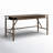 Karra Solid Wood and Real Wood Veneer Writing Desk with Built-In Electrical Outlet