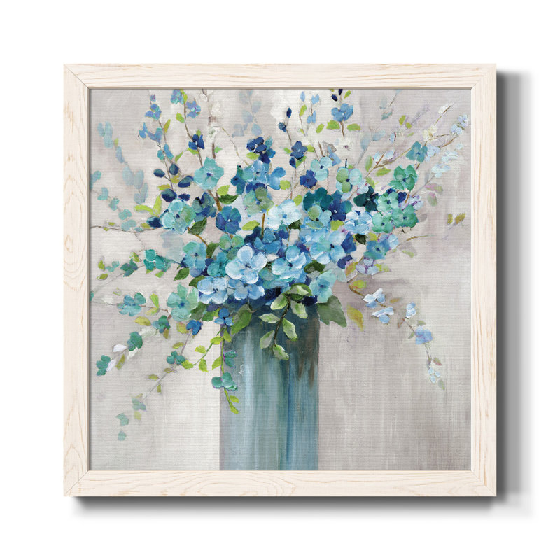 «Sea Isle Wildflowers» par J Paul, reproduction d'art sur papier encadrée, Cadre blanc, H 27,5 po x l 27,5 po x P 1,5 po