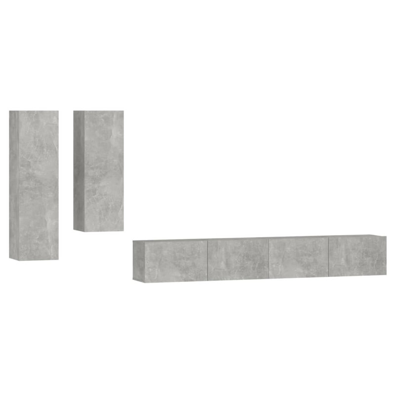 Evelien Unfinished Floating TV Stand, Concrete Grey