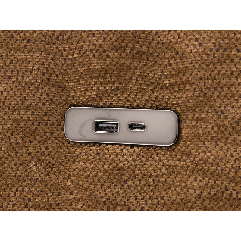 85'' W Chenille Modular Couch Sleeper Sofa, Brown Chenille