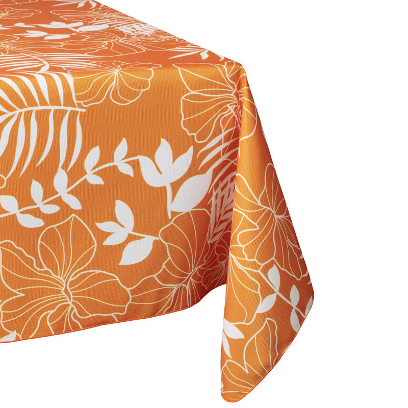 Briarcliffe Floral Tablecloth, Orange, 144" L x 60" W