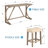 4-Piece Bar Table Set with Power Outlet, Dining Bar Table and Chairs Set,Bar Table Set with 3 Padded Stools for Living Room, Dining Room, Game Room-1607139297