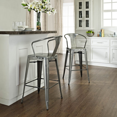 Counter Stool with Metal Frame