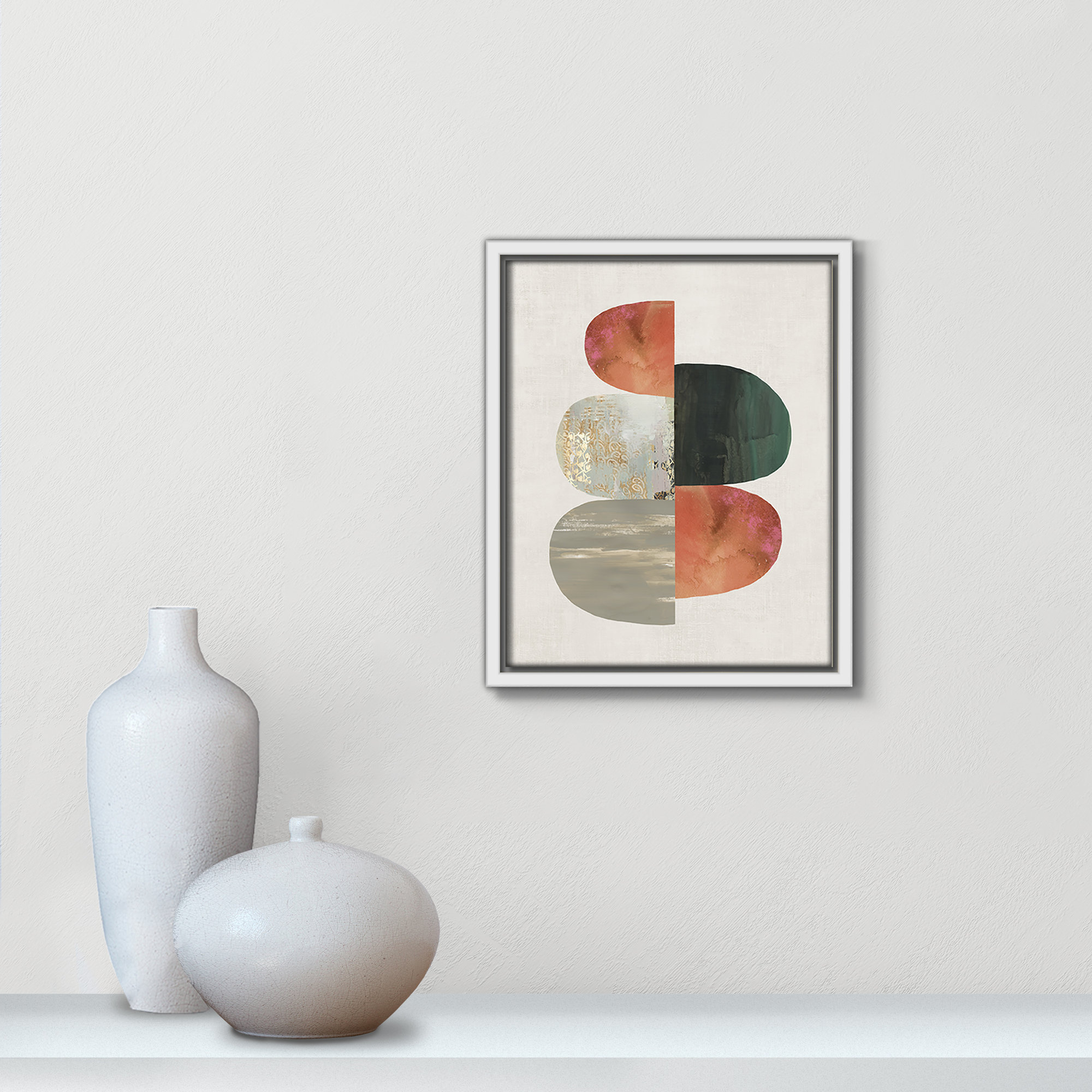 Evolving Energy II by Tom Reeves - Print, 11.5" H x 9.5" W, White, Framed Canvas