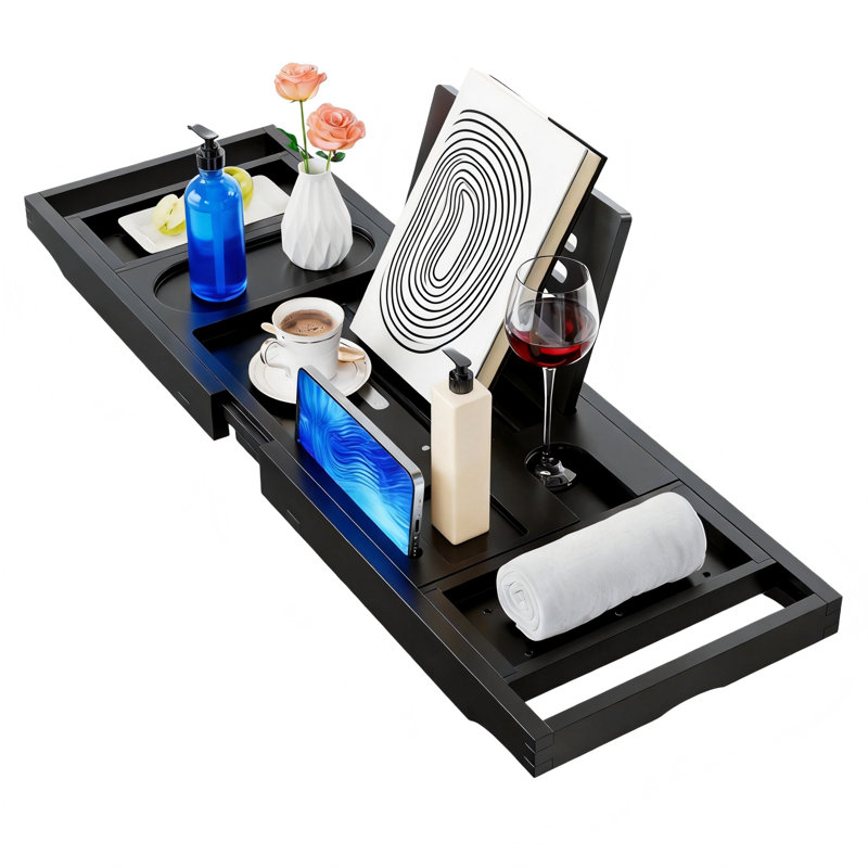 Plateau de bain extensible (noir), Noir