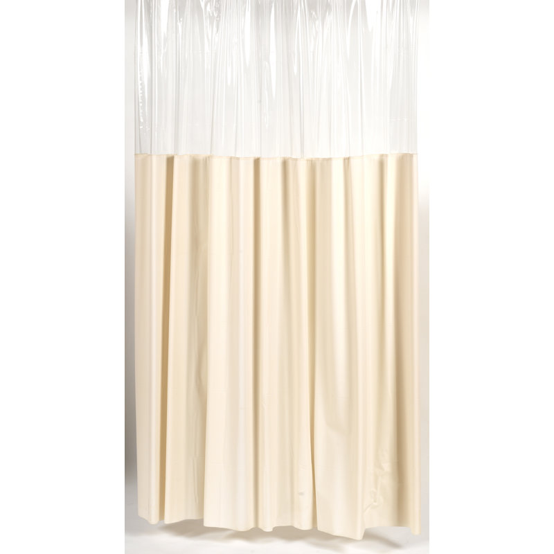 Vinyl Shower Curtain, Ivory, 84" H x 72" W