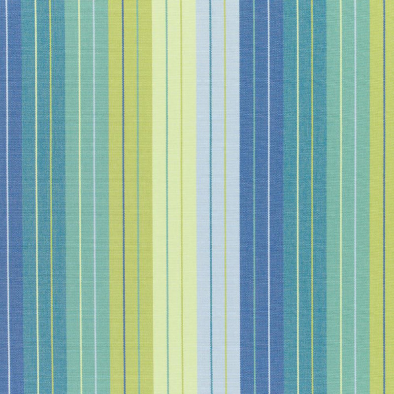 Casual Cushion Wicker Outdoor Chair Cushion, Striped Sunbrella Fade-Resistant for Wicker Dining Chairs & Sunroom Seats, 18"W x 18"D, 2.5" thick, Reversible, Seville Seaside