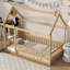 Lit en bois pour lit simple avec structure de toit, garde-corps de sécurité-165406667-165406660
