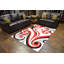 Tapis rouge à motifs abstraits Wargo