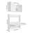 Wall Mounted Solid Wooden Rectangular Bookshelf Folding Down Laptop Writing Desk Log Color-34383096