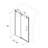 48 in. W x 76 in. H Single Added Frameless Shower Door with Clear Glass-92618933
