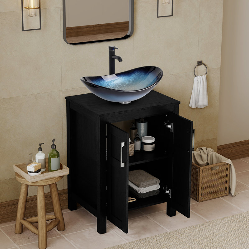 Ensemble de meuble-lavabo simple 24 po Alarna, Bleu