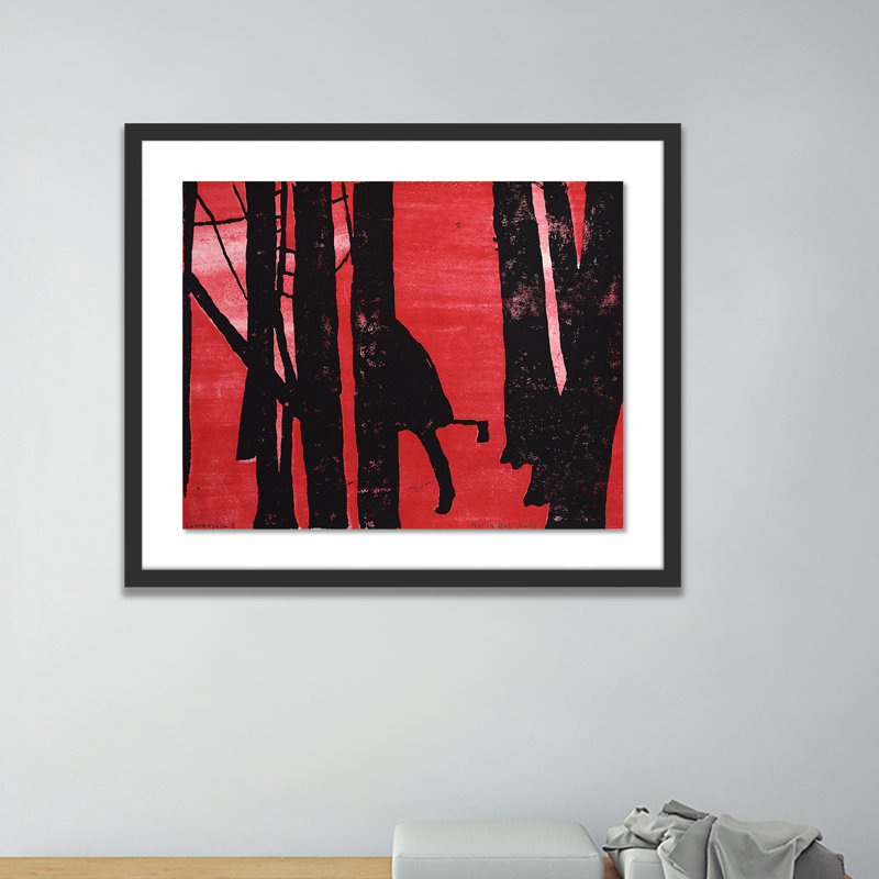 Lumberjack 12 Painting by Karin Bos, Black, 33" H x 40" W x 2.5" D