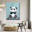 Caricature de panda en verre trempé-129638124