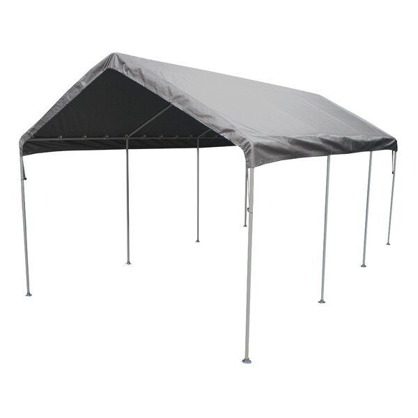 Thanaddo 10 x 20 ft Carport Replacement Canopy Cover Garage Top Tent Shelter Tarp with Free 48 Ball Bungee Cords White Only at MechanicSurplus.com
