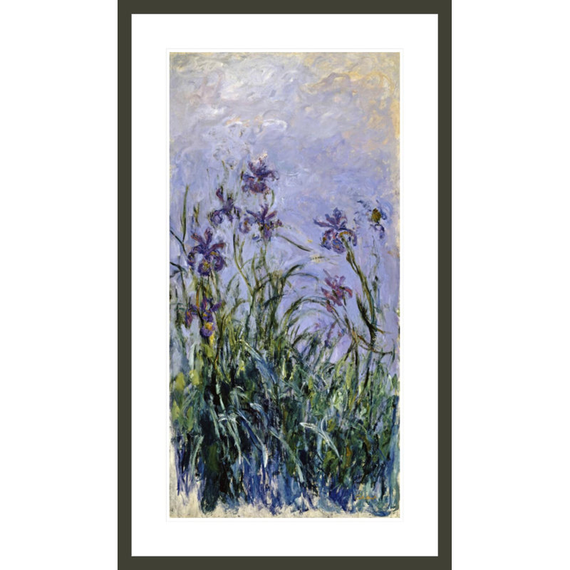 Iris Mauves by Claude Monet -Framed Giclee Print, 41.5" H x 24.31" W