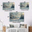 White Grey Winter Road Into Forest II - Winter Landscape Wall Art Set-107192100-107192102