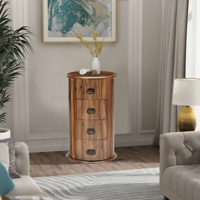 Gauthier Solid Wood 45 cm W Chest of 4 Drawers