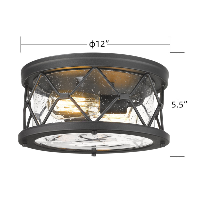 2-Light 12" Flush Mount