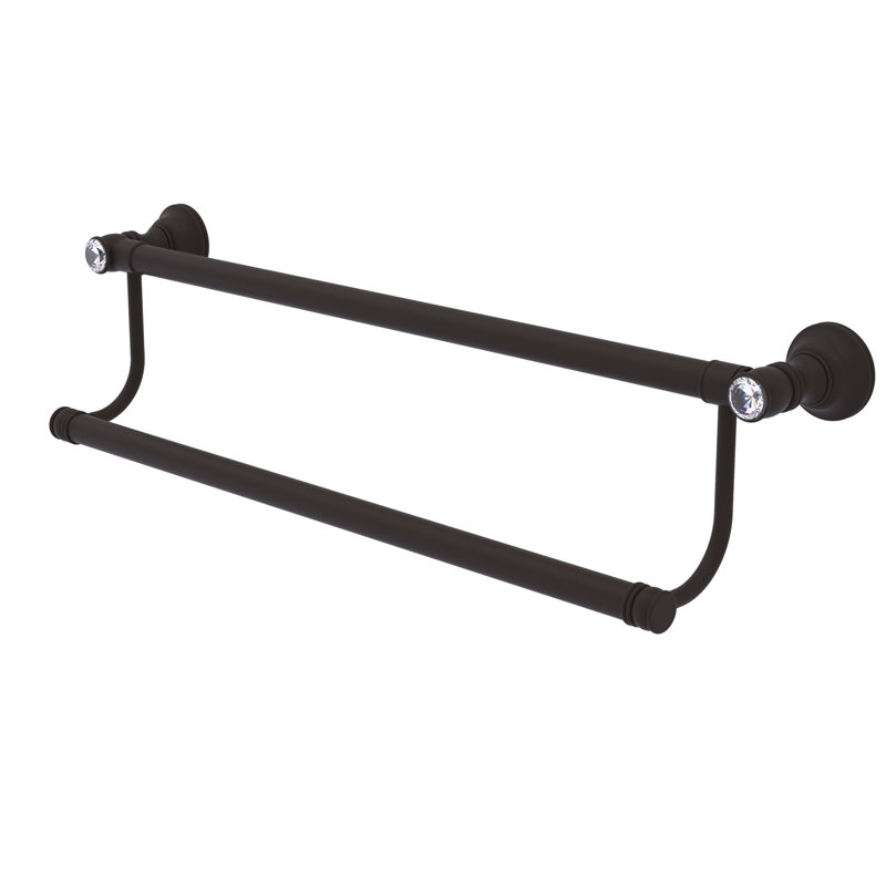 Porte-serviettes mural double 36 po Freyja, Bronze huilé, H 5,5 po x l 36 po x P 5,2 po