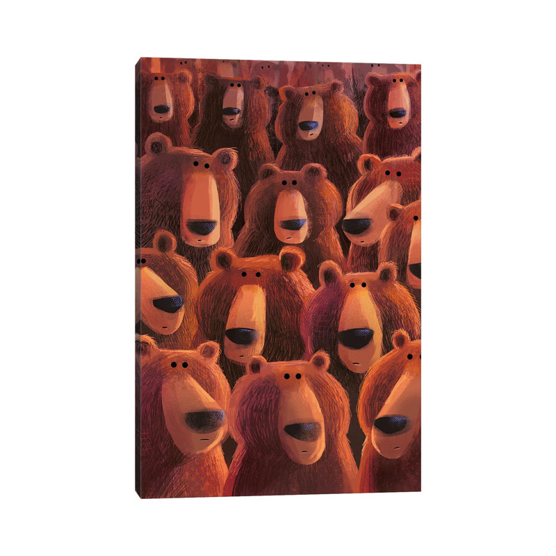 Shifty Bears - Wall Art Print - Wrapped Canvas