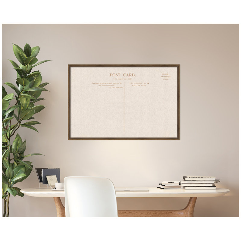 Tableau d'affichage en lin encadré en tissu, H 25 po x L 37 po x P 1,75 po, Bronze