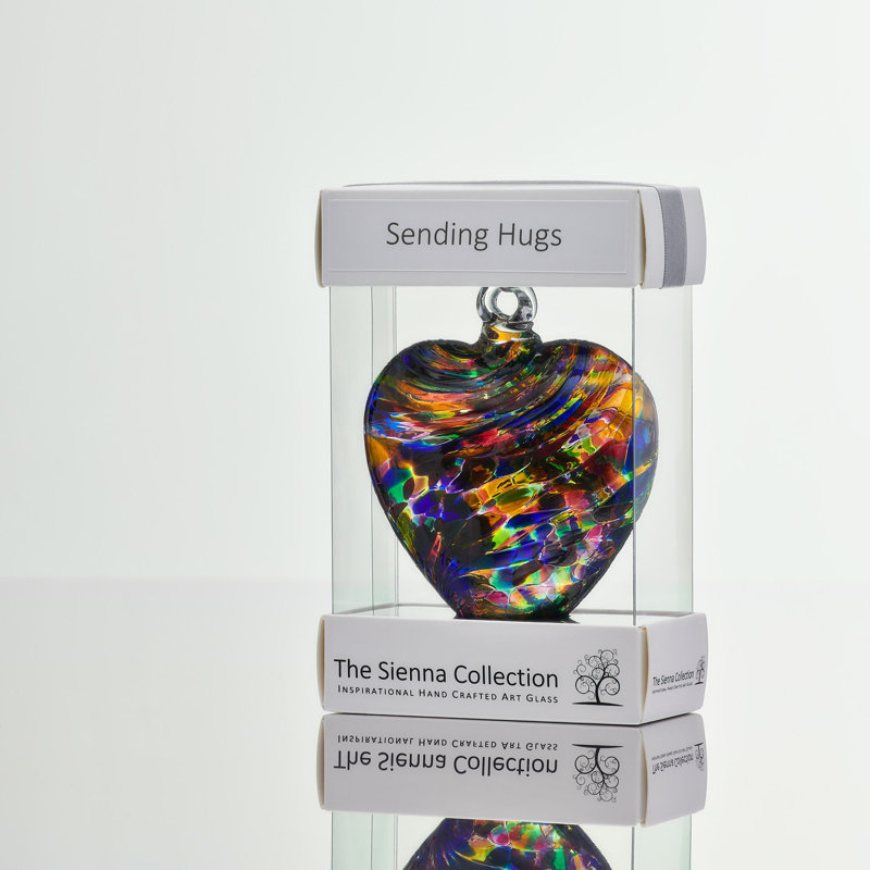8cm Friendship Heart - Sending Hugs - Multicoloured