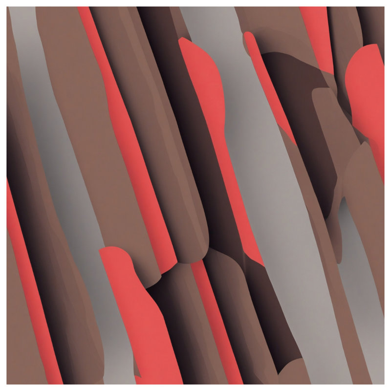 Brown Red Stripes Comforter, Queen