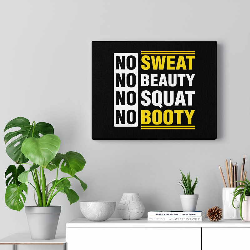 No Sweat - Wrapped Canvas Print, 30cm H x 41cm W