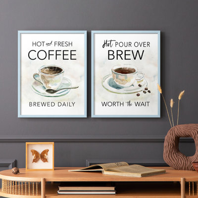 Hot and Fresh Coffee-Premium Framed Print -Ready to Hang - No Nails Required - No Nails Required