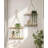 Macrame Wall Hanging Shelf Boho Floating Shelves Cotton Rope Rustic Home Decor 2 Tiers Plant Hanger Photo Display Tissue Towel Storage Organizer For Living Room Bedroom Bathroom Hallway