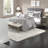Luxurious 8 Piece Bedding Set, Grey Polyester Hotel Style