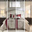  Chambre à coucher avec broderie - Coussins décoratifs rouges 7 pièces-117584397
