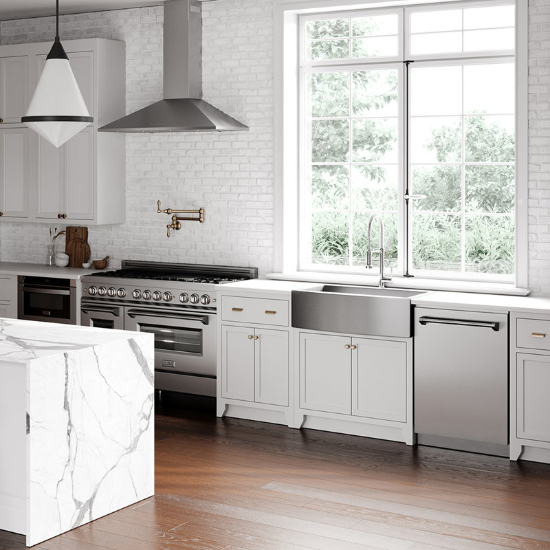 ZLINE 24" Tallac Series 3rd Rack Tall Tub Dishwasher with Stainless Steel Tub, 51dBa, Satin Stainless Steel