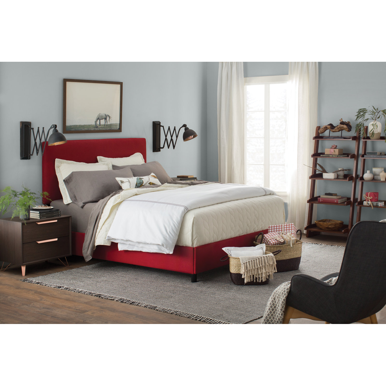 Frazier 100% Linen Machine Woven Sheet Set, Slate Gray, Full Sheet Set with 2 Pillowcases