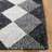 Kilim Flat Weave Wool/Cotton Geometric Rug in Black-811538331