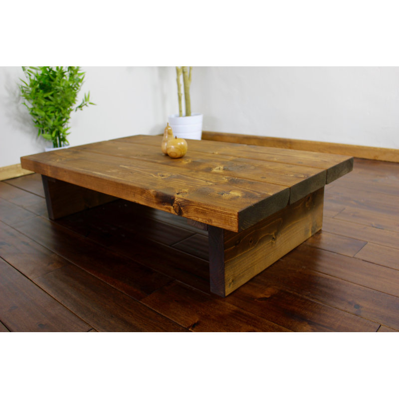 Diamond Hill Solid Wood Solid Coffee Table, Dark, 25cm H x 100cm W x 60cm D