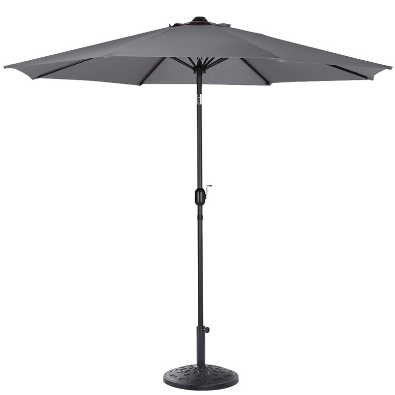 Aaroon 300cm Tilt Market Parasol, Dark Grey