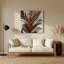 Abstrait floral 33, art mural gris en métal-783800822
