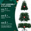 Arbre de Noël de 7,5 pi avec 1200 pointes, arbre artificiel à charnières, branches en fil de mémoire, installation rapide pour les fêtes intérieures, installation facile, décor festif-1875482749