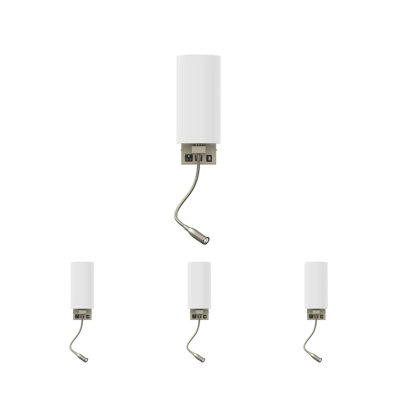 1 - Light Brushed Nickel Wall Sconce Light (Set of 4)