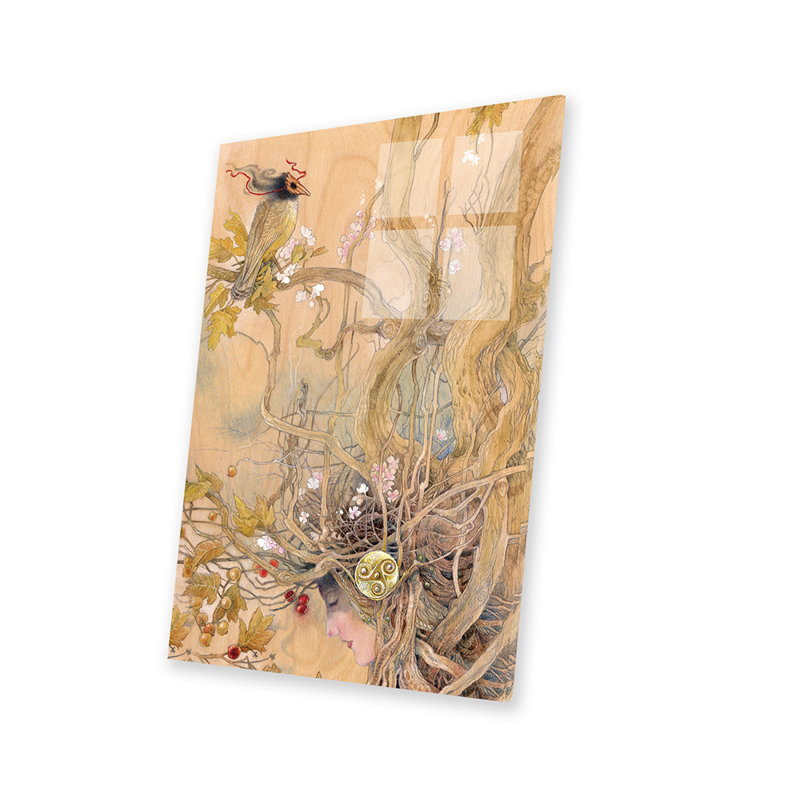 Racine sur plastique / acrylique par Stephanie Law, peinture
