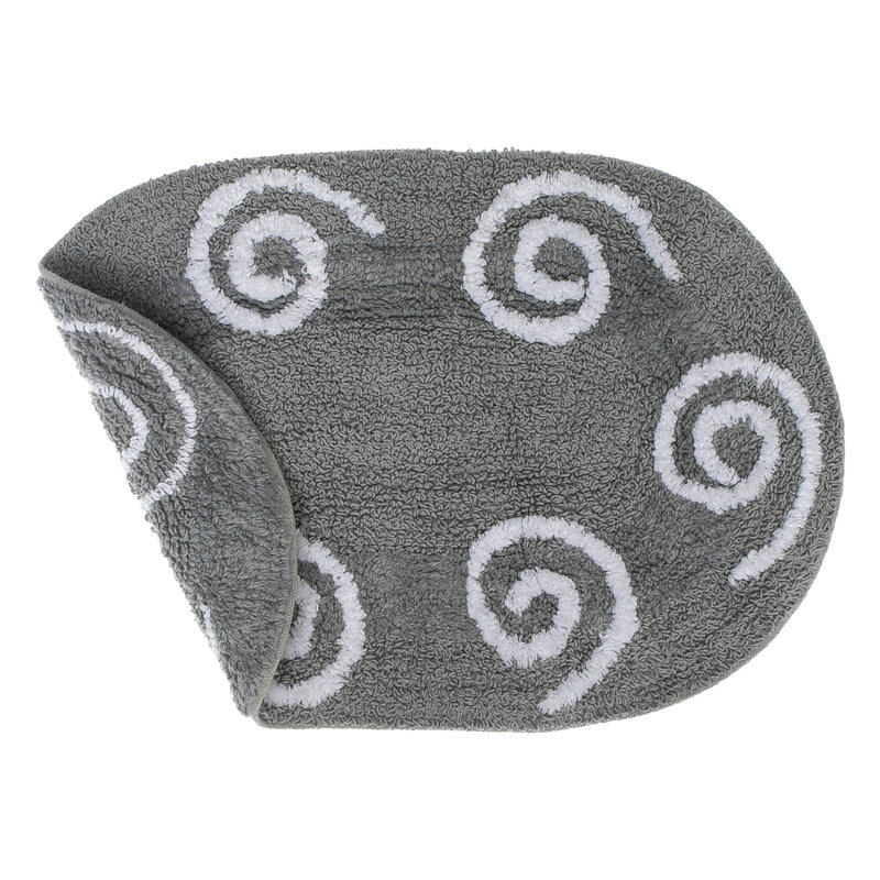 Harrielson Cotton Non-Slip Bath Mat, Gray