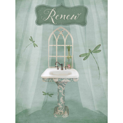 " Vintage Bathroom Inspired Renew Green Sink " by Beth Albert