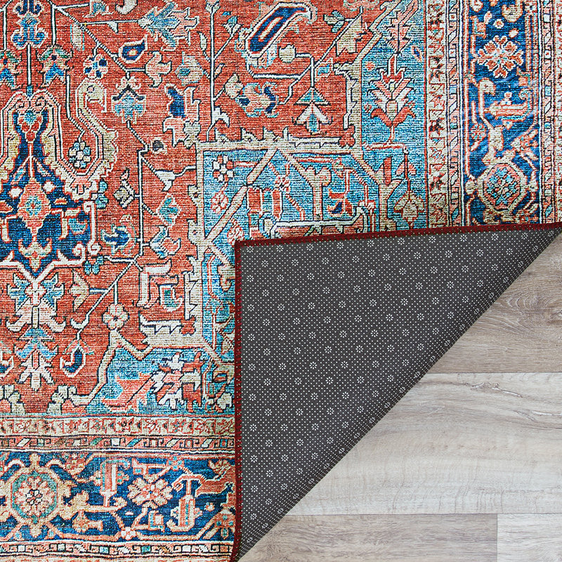 Tapis rouge antidérapant Hallsville, 8 pi x 10 pi