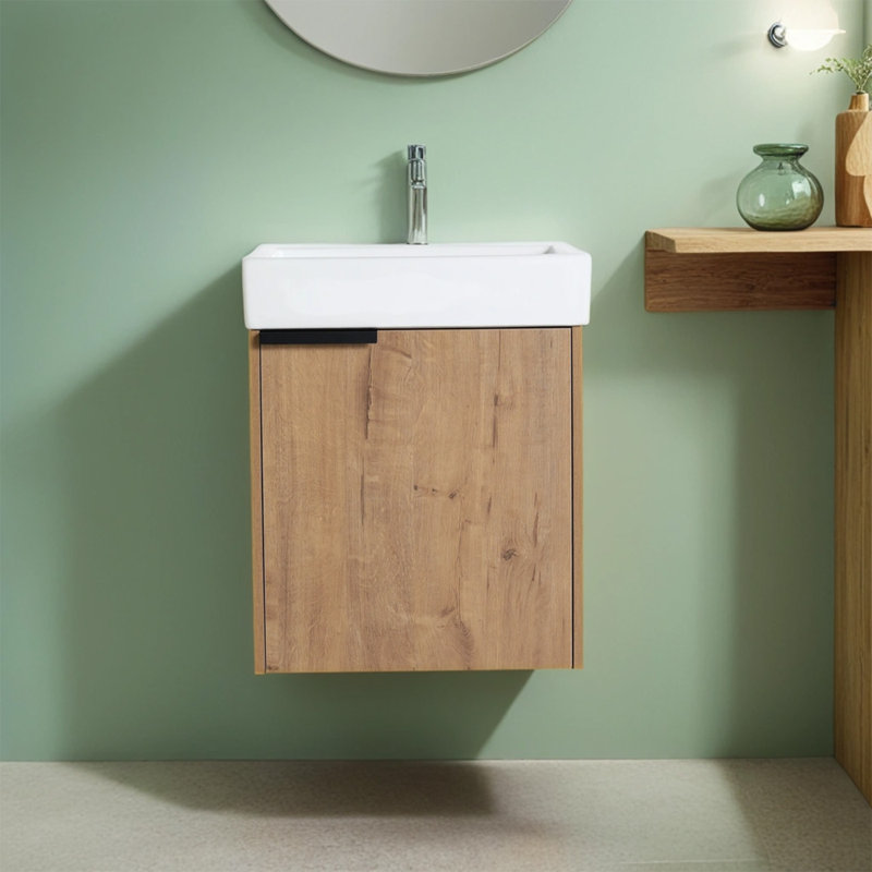 Ensemble de meuble-lavabo simple 19,02 po avec plateau en céramique Danna
