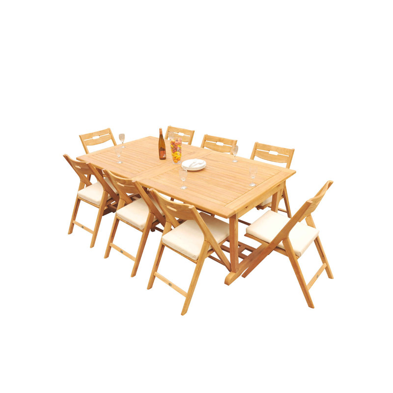 Ensemble repas pour 8 personnes Cimara, 125 po x 43 po x 31,5 po