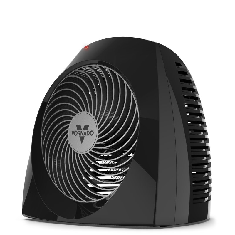 VH240 1500 Watt Electric Fan Heater Compact Whole Room Heating with Advanced Safety Features, White/Black