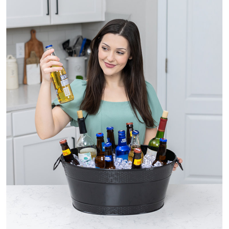 Ortiz Beverage Tub Wine Bucket Ice Bucket, Black